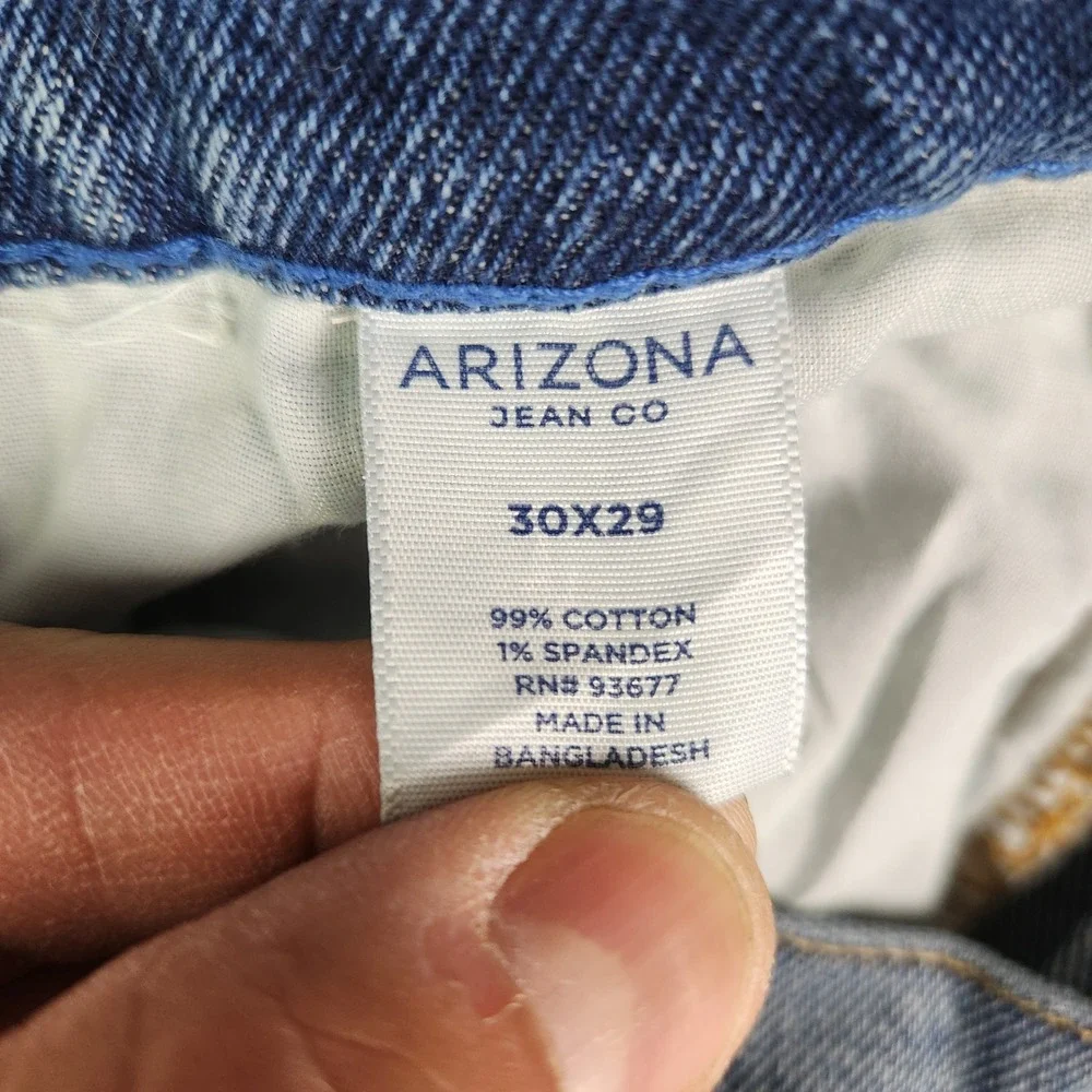 Arizona Jeans Mens 30x29 Blue Denim Medium Wash Stretch Streetwear Flex Skinny